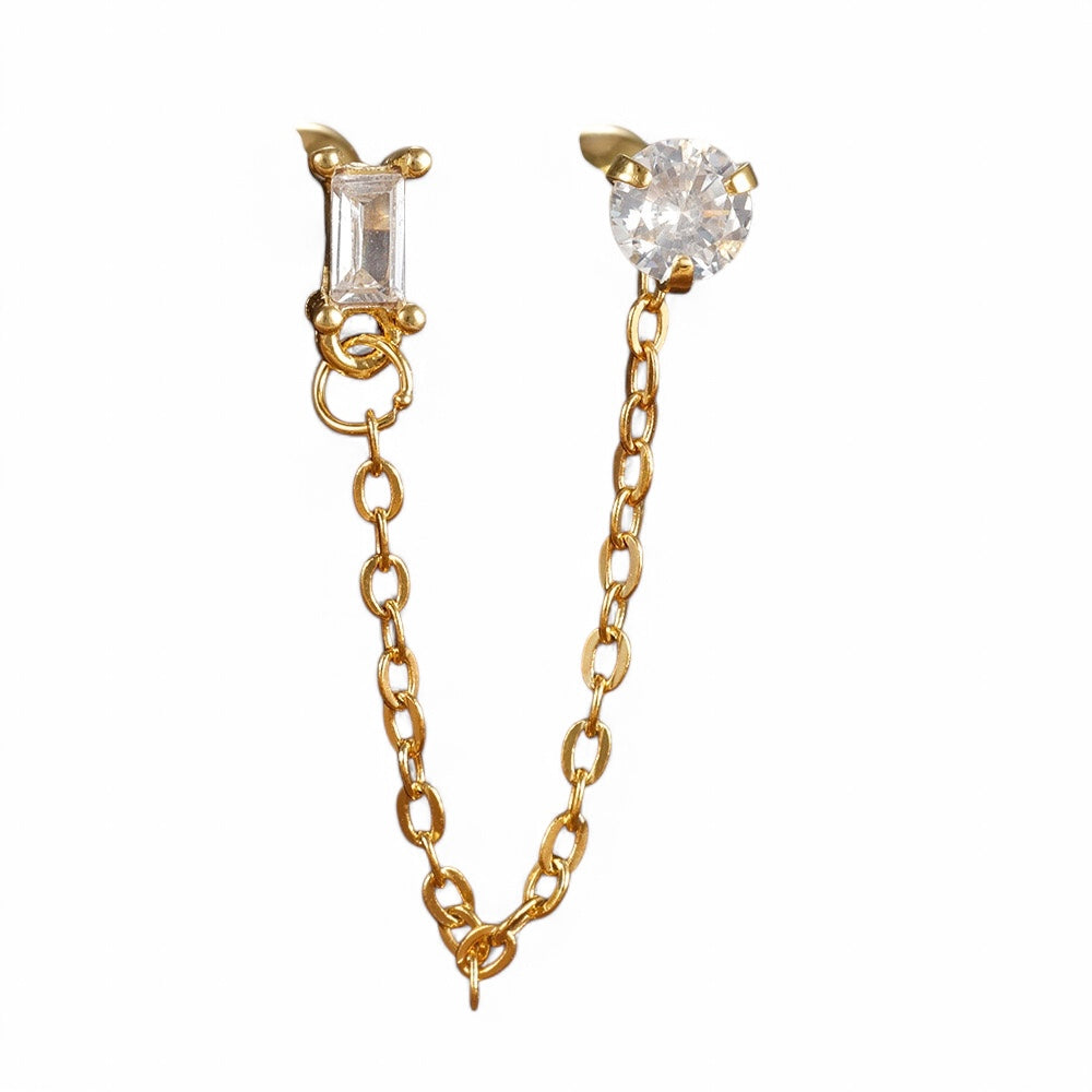 Straight To The Point Double Earrings