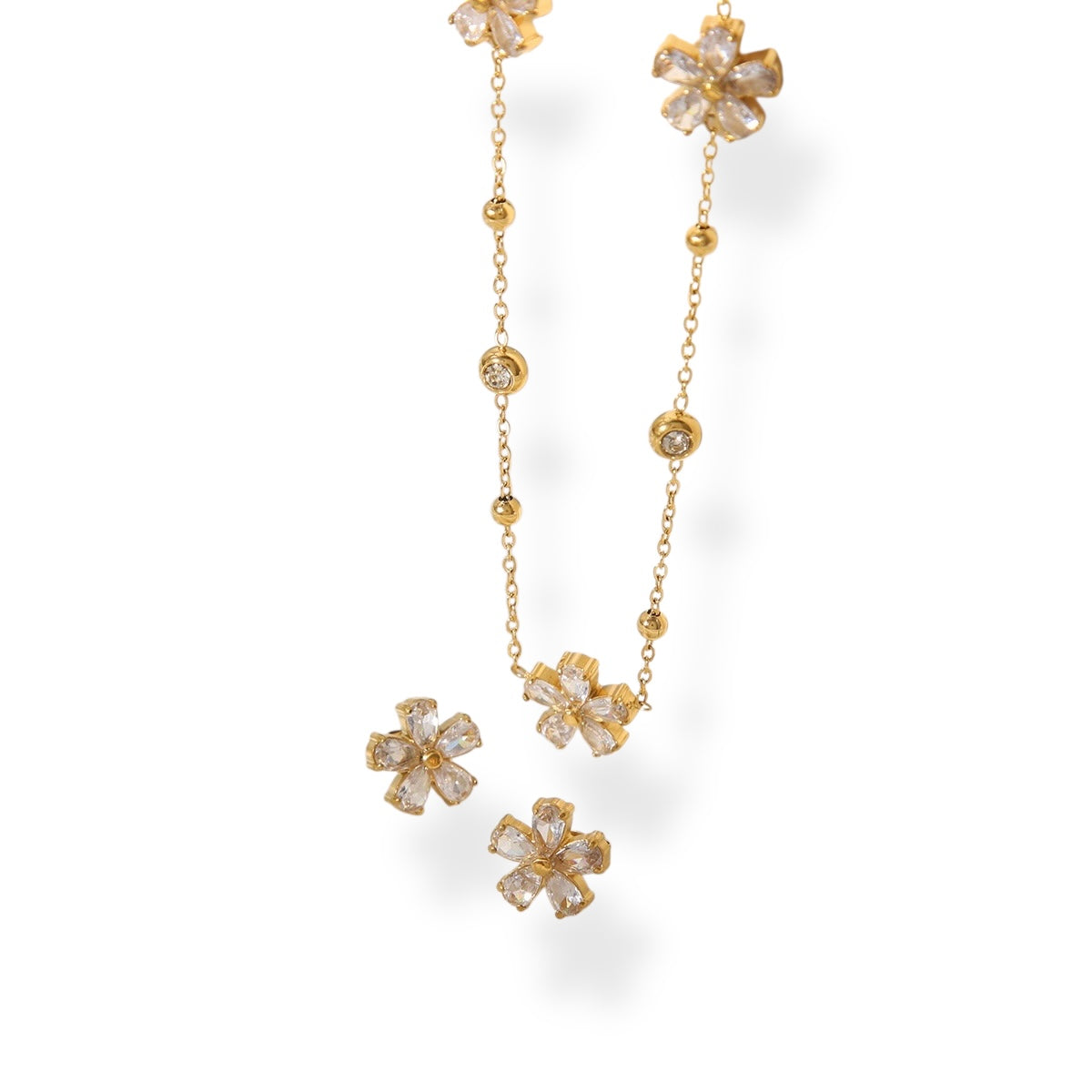 Blooming Necklace & Earrings Set